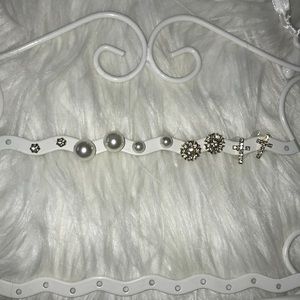 Variety of Pearl and Jeweled Studded Earrings